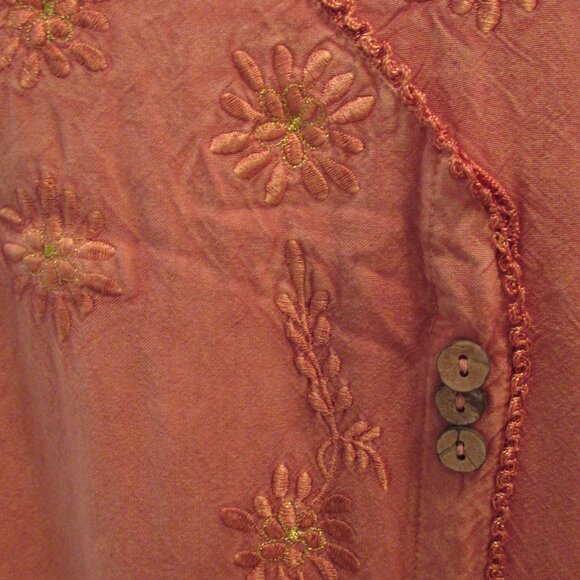 Raya Sun Orange Big Cat Print Embroidered Sun Dress 3X - Picture 10 of 16